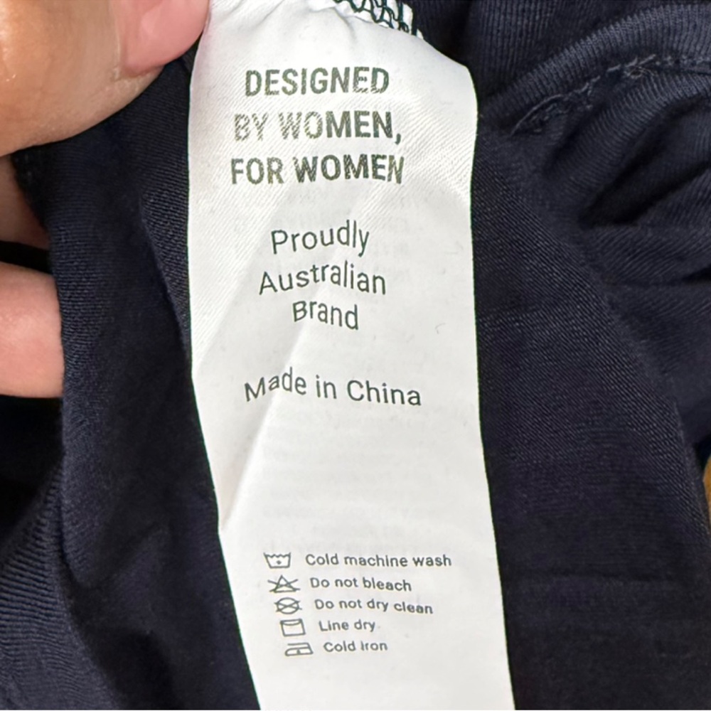 **SOLD** Angel Maternity Navy Blue Bamboo Wrap Top - Picture 6 of 7